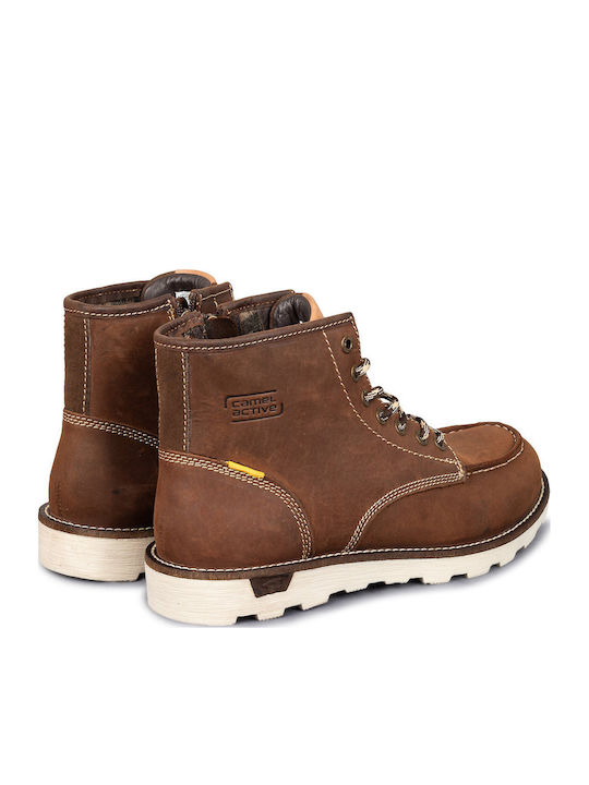 Lässige Herrenstiefel aus Leder Braun