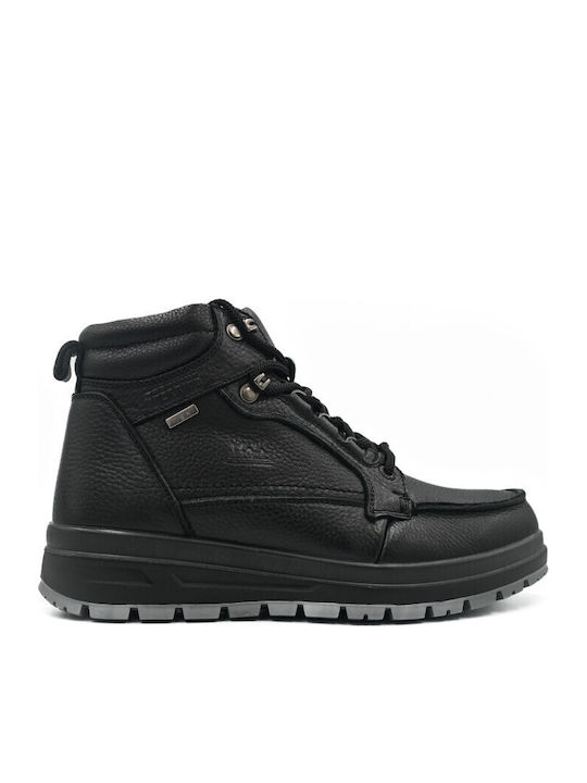 Leather Black Men's Waterproof Anatomical Boots