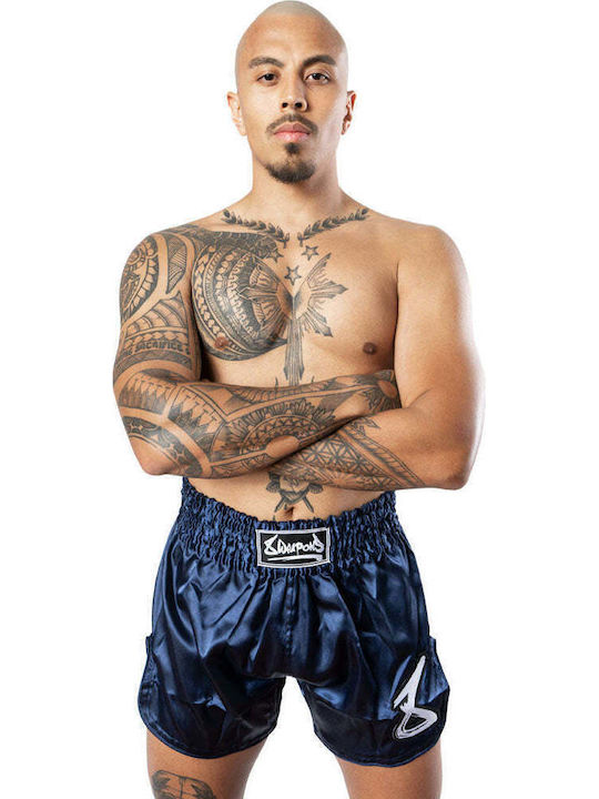 Boxershorts Muay Thai 8 Weapons Strike – Navy Weiß