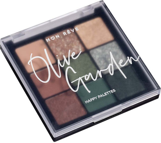 Mon Reve Happy Palettes Palette with Eye Shadows in Pressed Powder Form 15gr