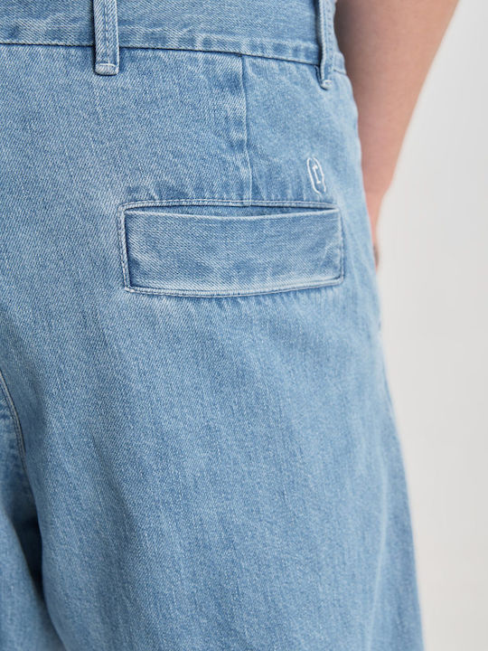 Ανδρικό Παντελόνι Τζιν με Relaxed Εφαρμογή Blue Denim