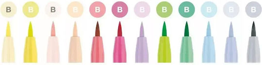 Комплект от 12 пастелни цвята четки Faber-Castell Pitt Artist Pen