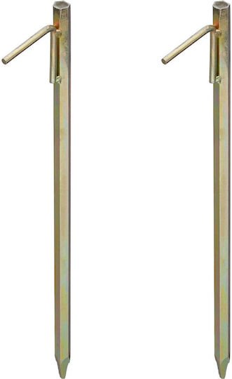 Set 2 Cuiere Cort XXL Relaxdays 51x9x2cm Oțel Galvanizat Rezistent La Coroziune