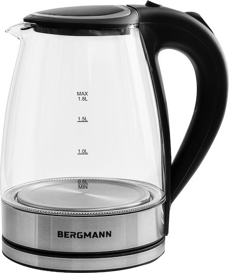 Bergmann Βραστήρας 1.8lt 2200W Μαύρος