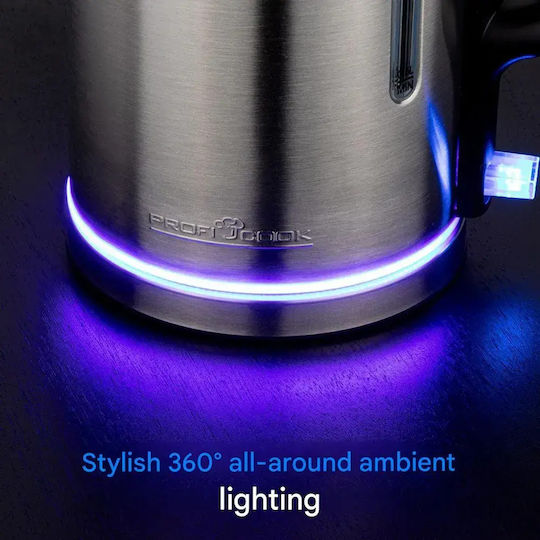 Profi Cook Fierbător 1.7l 2200W Argintiu