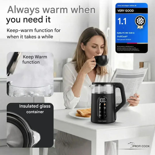 Profi Cook Fierbător de Apă 1.7l 2200W Negru