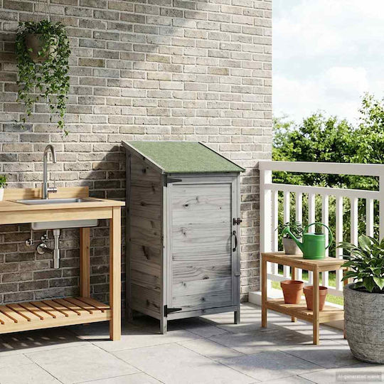 Wooden Garden Shed M0.59xW0.56xH1.135m