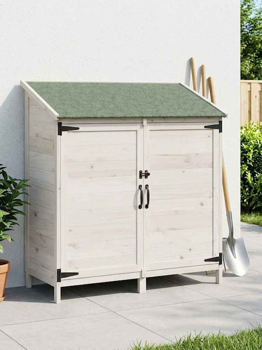 Wooden Garden Shed White M1.065xW0.56xH1.135m