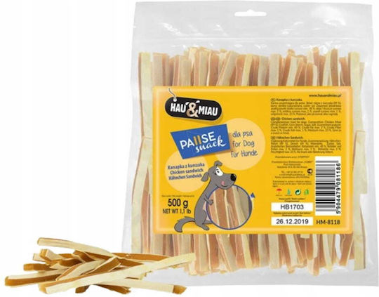 Hau & Miau Dog Treat with Chicken, Meat and Cod 500gr