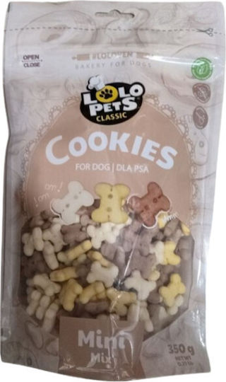 Lolo Pets Mix Doypack Μπισκότο για Κουτάβια με Μπανάνα, Βανίλια και Σοκολάτα 350gr