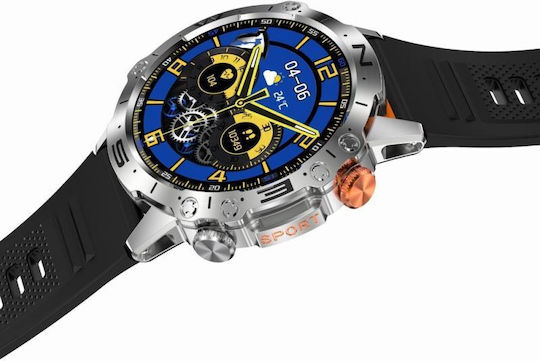 Gravity GT20-2 Smartwatch mit Herzfrequenzsensor (Schwarz)
