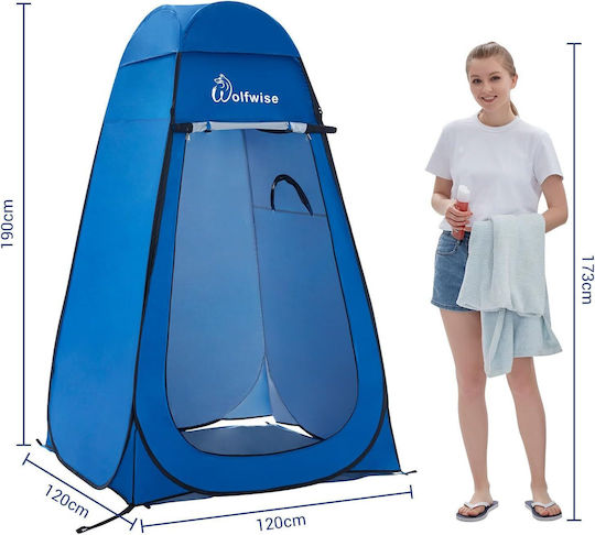 WolfWise Сцена Camping Pop Up Тоалетна Синя 61x4.3см