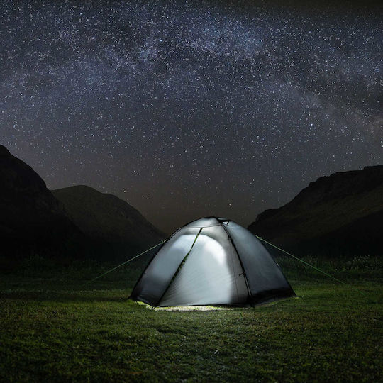 Nils NC6004 Explorer Къмпинг Сцена Igloo Сива с Двойна Плат 3 Сезона за 3 Хора 270x150x110см