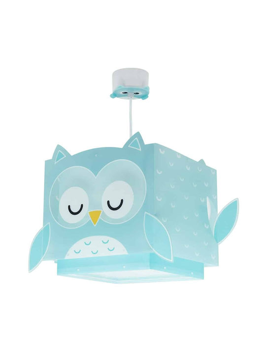 Ango Little Single-Light Kids Ceiling Light Hanging Made of Plastic 15W with E27 Base Turquoise 33x24cm