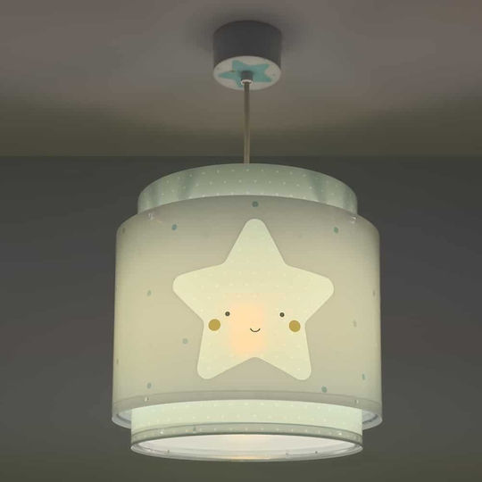 Ango Baby Dreams Single-Light Kids Ceiling Light Hanging Made of Plastic 15W with E27 Socket Blue 26x26cm