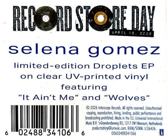 Selena Gomez Droplets Vinyl
