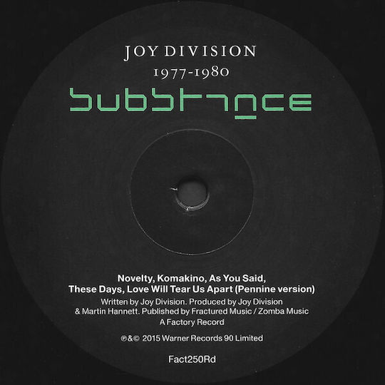 Joy Division Substance Vinyl