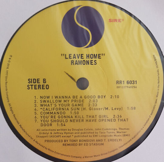 Ramones Leave Home Vinyl