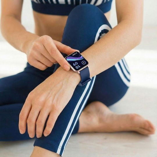 Gravity GT36-6 36mm Smartwatch με Παλμογράφο (Black Blue)