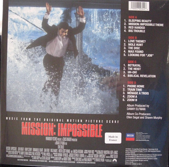 Danny Elfman Mission Impossible Music From Original Motion Picture Score Vinyl