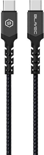 Blavec Raptor Braided USB 2.0 Cable USB-C Male - USB-C 60W PD Black 0.25m