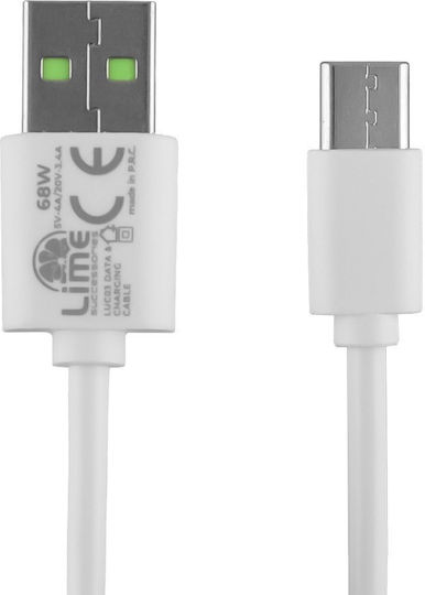 Lime USB 2.0 Cable USB-C male - USB-C 68W Green 1m