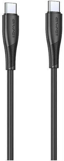 Awei Cl-182c USB 2.0 Cable USB-C male - USB-C 60W Black 1m
