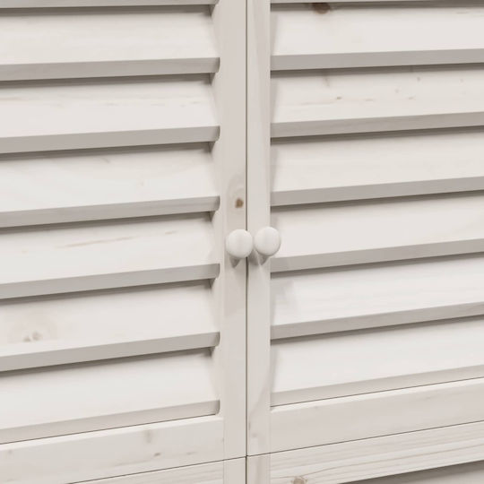 Wooden Garden Shed White M1.06xW0.56xH1.765m