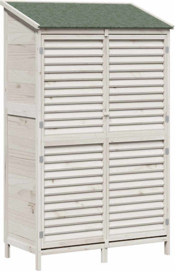 Wooden Garden Shed White M1.06xW0.56xH1.765m