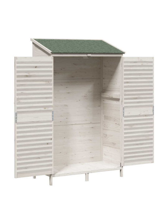 Wooden Garden Shed White M1.06xW0.56xH1.765m