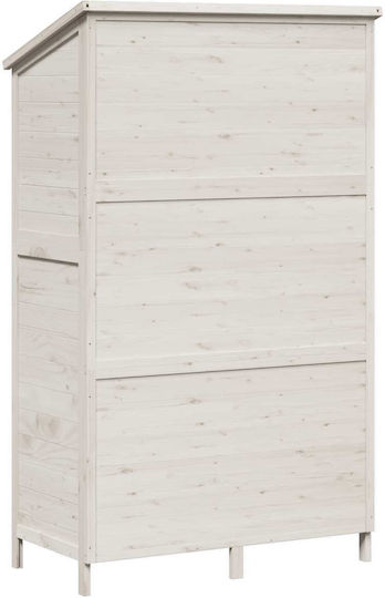 Wooden Garden Shed White M1.06xW0.56xH1.765m