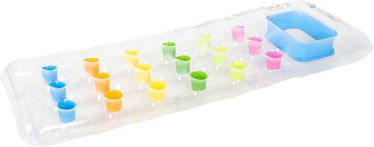 Inflatable Pool Mattress with Cup Holder 190x70cm Transparent Bestway 27131