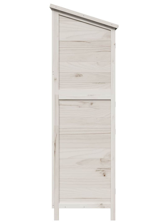 Wooden Garden Shed White M1.06xW0.56xH1.765m