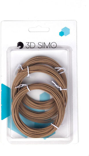 3DSimo PLA 3D Принтер Филамент 1.75мм Кафяво Дърво 1бр Пълнител