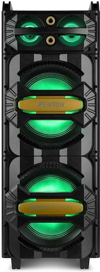 Fenton Boxă Karaoke Cu Microfon Cu Fir Și Efecte De Iluminare LIVE2102 Negru