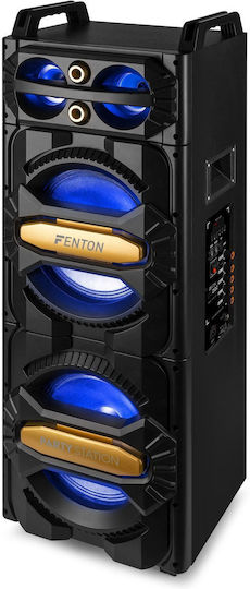 Fenton Boxă Karaoke Cu Microfon Cu Fir Și Efecte De Iluminare LIVE2102 Negru