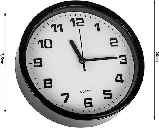 Klassische Analoge Wanduhr 20cm Schwarze Leise Mechanismus Quartz