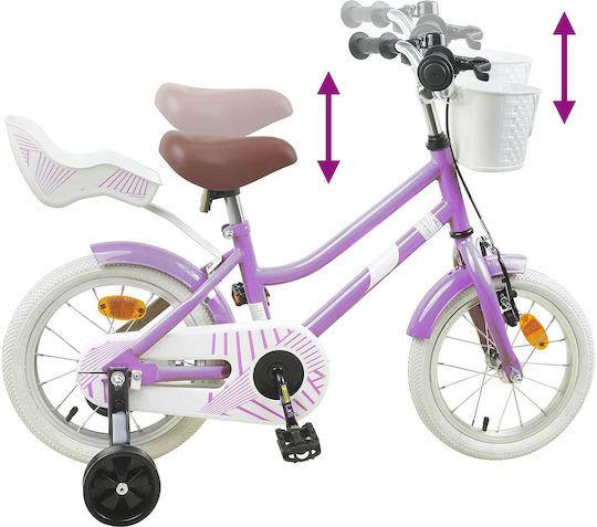 vidaXL 12 Inch Kids' Bicycle BMX Purple