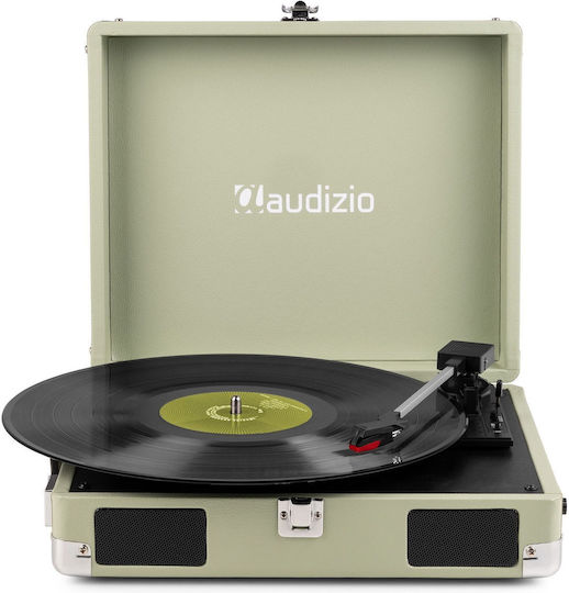 Audizio RP111G 102.037 Βαλιτσάκι Πικάπ με Belt Drive, Προενίσχυση και Ενσωματωμένα Ηχεία Πράσινο / Λαδί