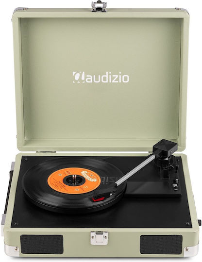Audizio RP111G 102.037 Βαλιτσάκι Πικάπ με Belt Drive, Προενίσχυση και Ενσωματωμένα Ηχεία Πράσινο / Λαδί
