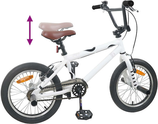 vidaXL 16" Kids' BMX Bicycle White