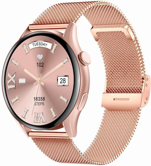 Gravity 45mm Smartwatch with Heart Rate Monitor (Rose Gold)
