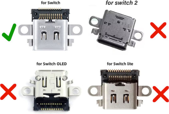 Port de încărcare DC Jack Type-C pentru Nintendo Switch NS Console HAC-001 Cod 1-3939