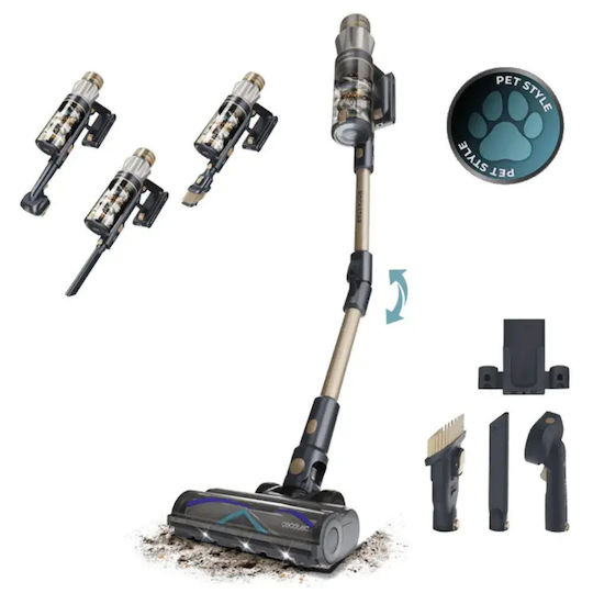 Cecotec Conga Rockstar RS90 Aspirator Vertical Reîncărcabil 2 în 1 Stick & de Mână 33.6V Auriu