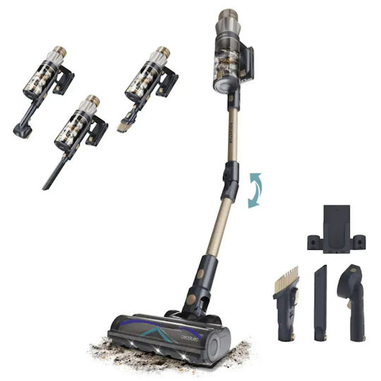 Cecotec Conga Rockstar RS90 Aspirator Vertical Reîncărcabil 2 în 1 Stick & de Mână 33.6V Auriu