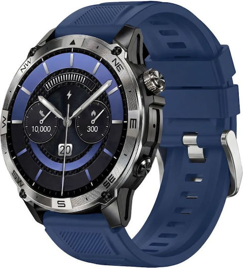 Gravity GT46-2 49mm Smartwatch με Παλμογράφο (Black)