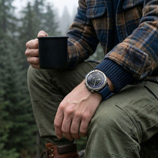 Gravity GT46-2 49mm Smartwatch με Παλμογράφο (Black)