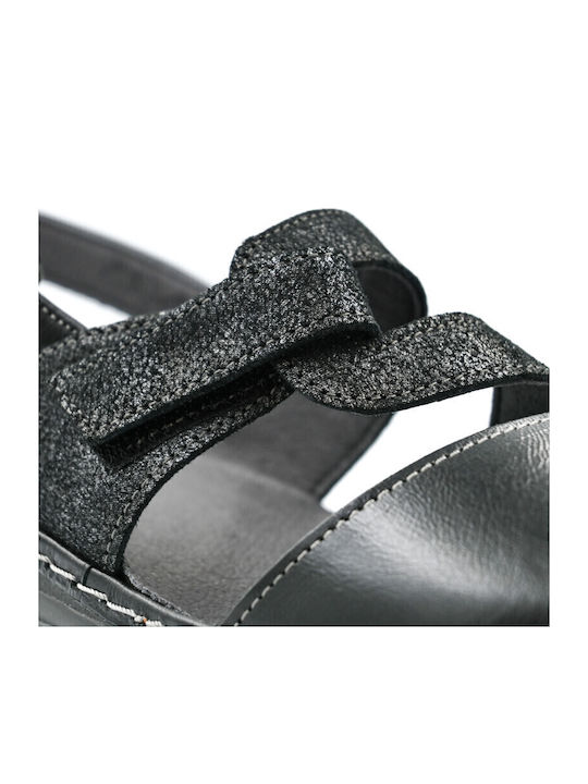 Leather Women's Anatomic Black Sandals
