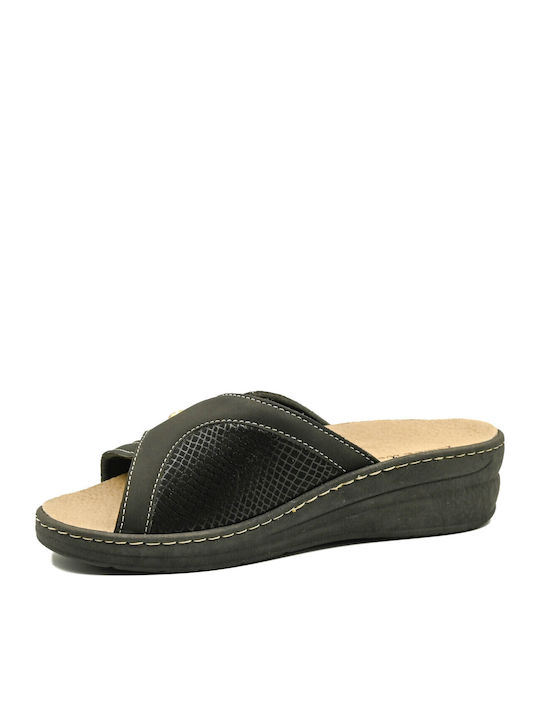 Leather Women's Anatomic Black Sandals