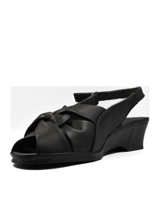 Leather Women's Anatomic Black Sandals